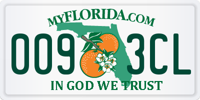 FL license plate 0093CL