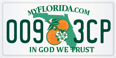 FL license plate 0093CP