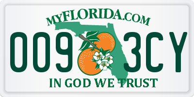 FL license plate 0093CY