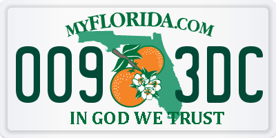 FL license plate 0093DC