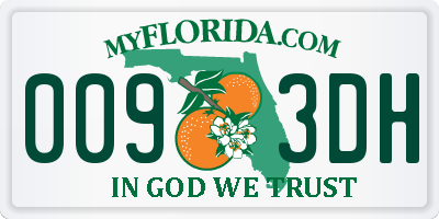 FL license plate 0093DH