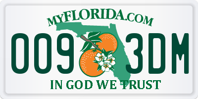FL license plate 0093DM