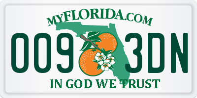 FL license plate 0093DN