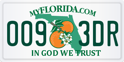 FL license plate 0093DR