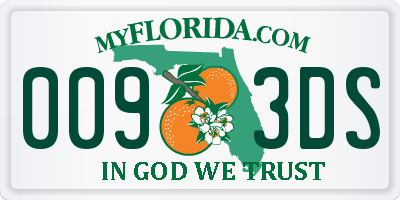 FL license plate 0093DS
