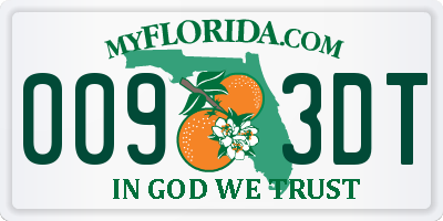 FL license plate 0093DT