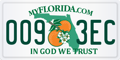 FL license plate 0093EC