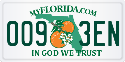 FL license plate 0093EN