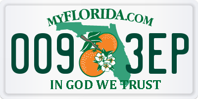 FL license plate 0093EP