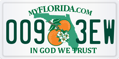 FL license plate 0093EW