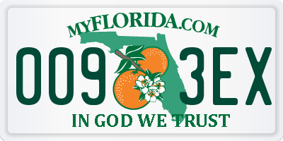 FL license plate 0093EX