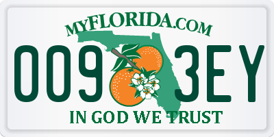FL license plate 0093EY
