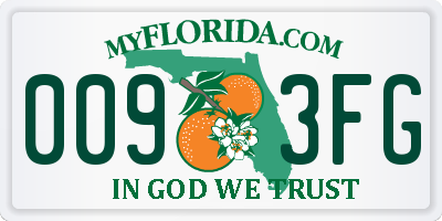 FL license plate 0093FG