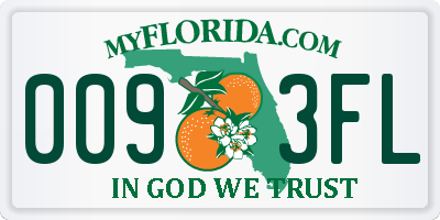 FL license plate 0093FL