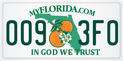 FL license plate 0093FO