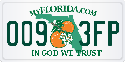 FL license plate 0093FP