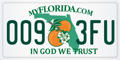 FL license plate 0093FU