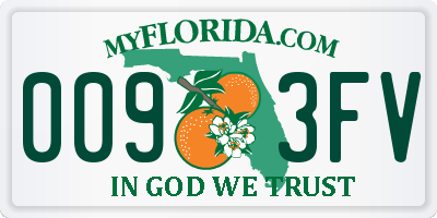 FL license plate 0093FV