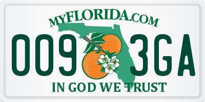 FL license plate 0093GA