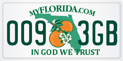 FL license plate 0093GB
