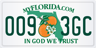 FL license plate 0093GC