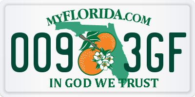 FL license plate 0093GF