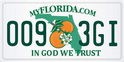 FL license plate 0093GI
