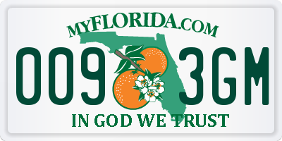 FL license plate 0093GM