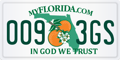 FL license plate 0093GS
