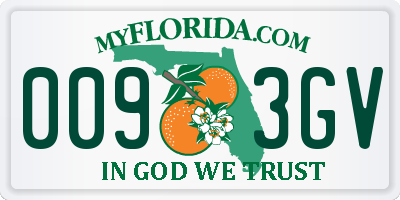 FL license plate 0093GV