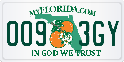 FL license plate 0093GY