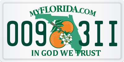 FL license plate 0093II