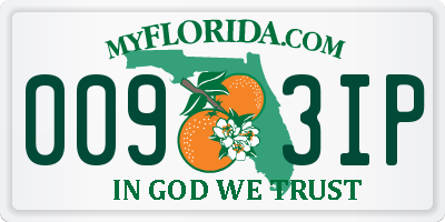 FL license plate 0093IP