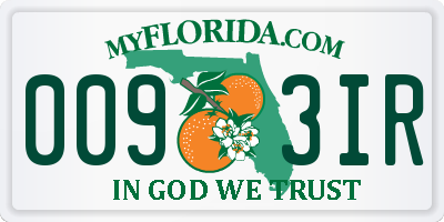FL license plate 0093IR