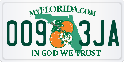 FL license plate 0093JA