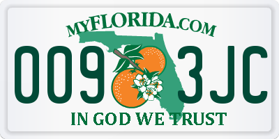FL license plate 0093JC