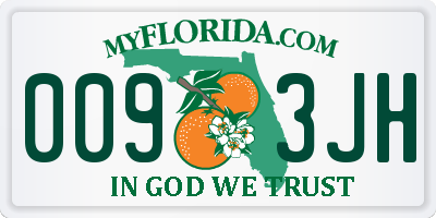 FL license plate 0093JH