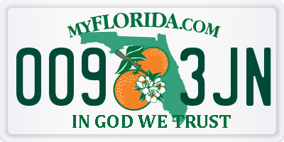 FL license plate 0093JN