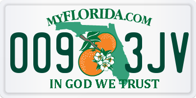 FL license plate 0093JV