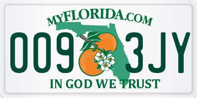 FL license plate 0093JY