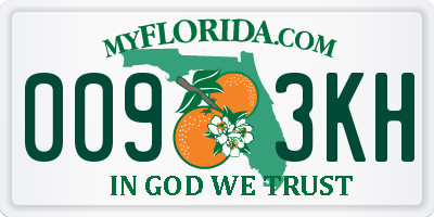 FL license plate 0093KH