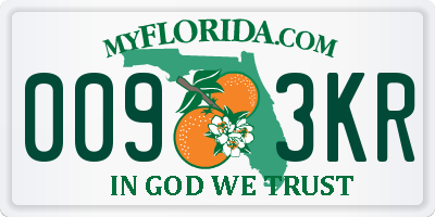 FL license plate 0093KR