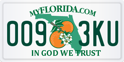 FL license plate 0093KU