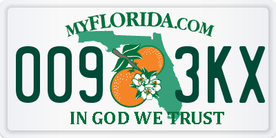 FL license plate 0093KX