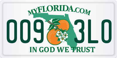 FL license plate 0093LO