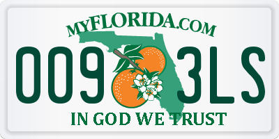 FL license plate 0093LS