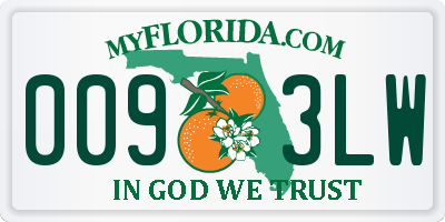 FL license plate 0093LW