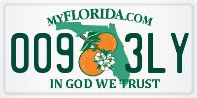 FL license plate 0093LY