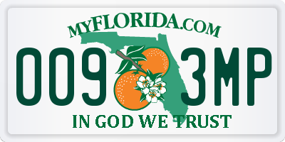FL license plate 0093MP