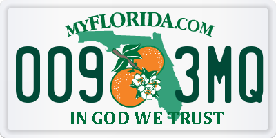 FL license plate 0093MQ